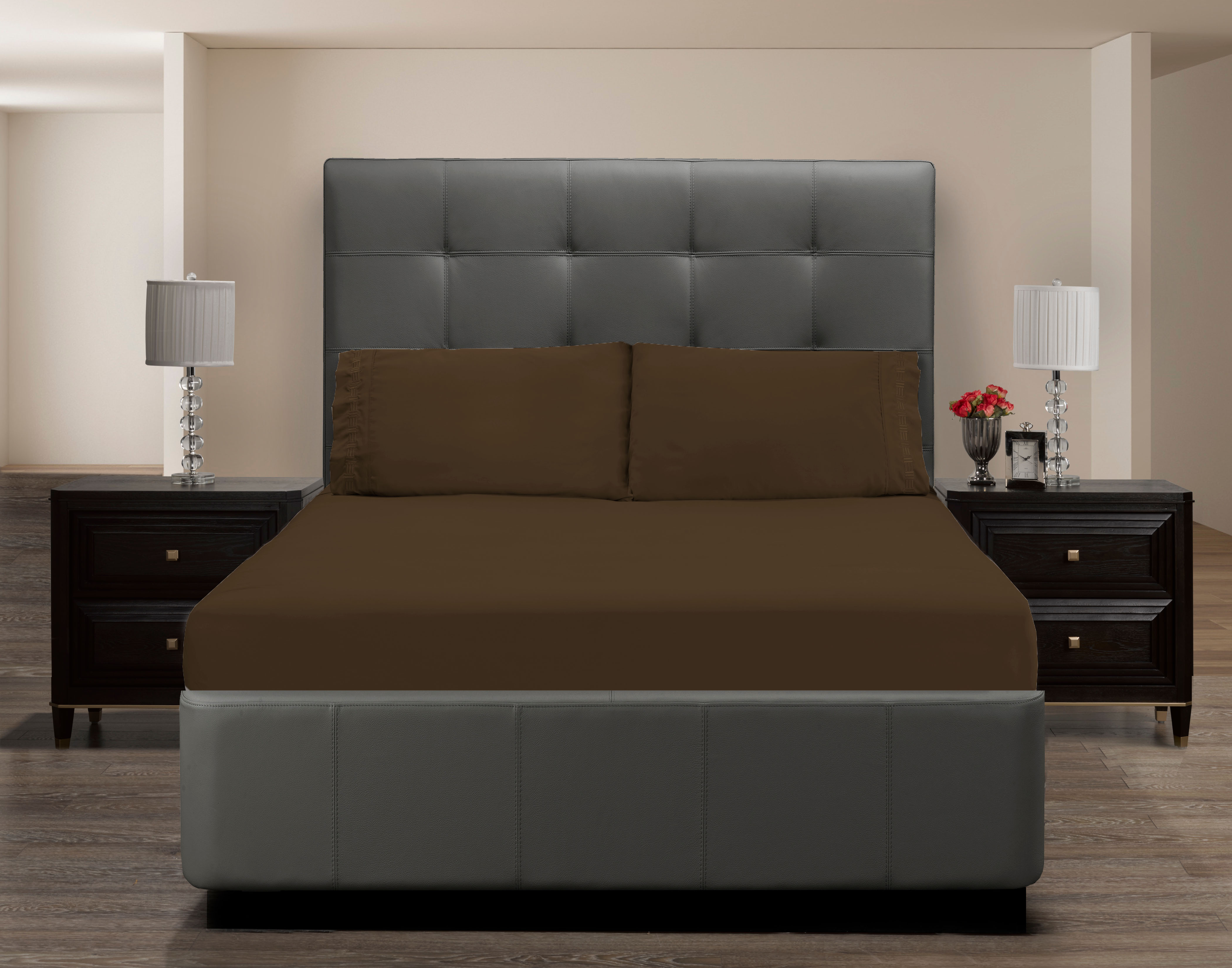 Nilus Full Sheet Set - Brown