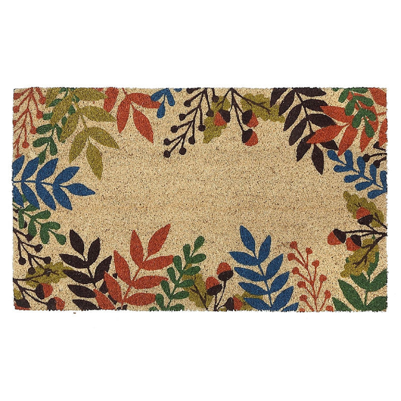 Capacho Coir Autumn Leaves Door Mat - Multi-Colour