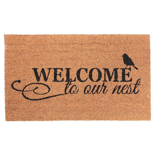 Capacho Coir Welcome To Our Nest Door Mat - Multi-Colour