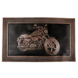 Capacho Rubber Harley Motorcycle Door Mat - Bronze