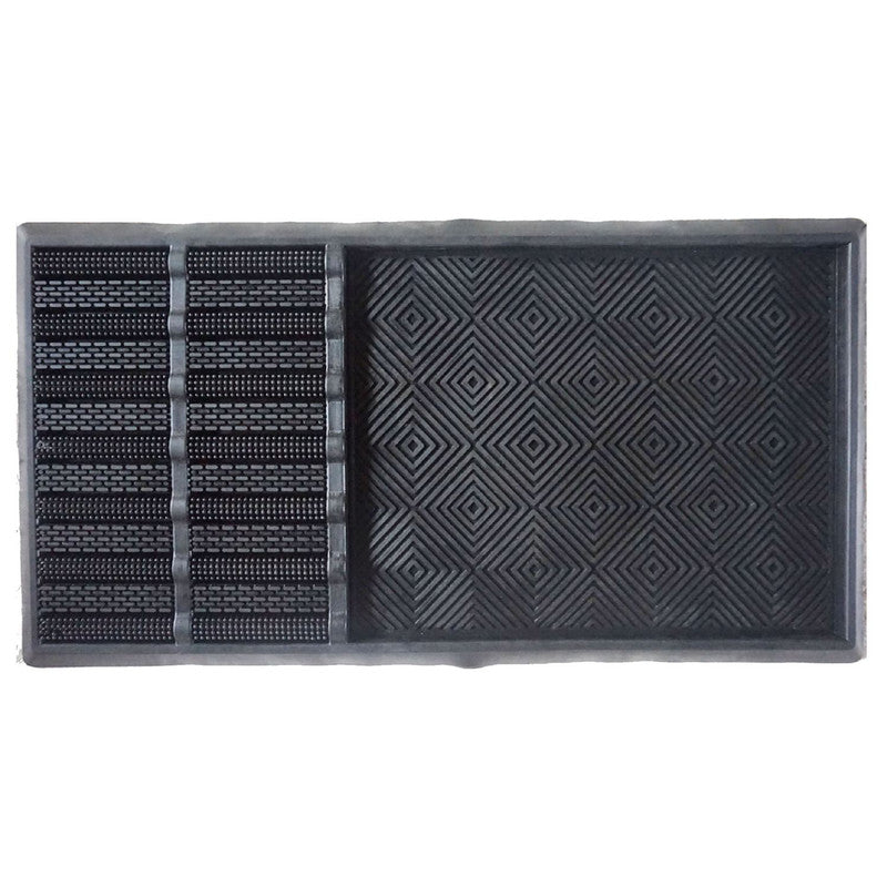 Capacho Rubber Boot Mat Door Mat - Black