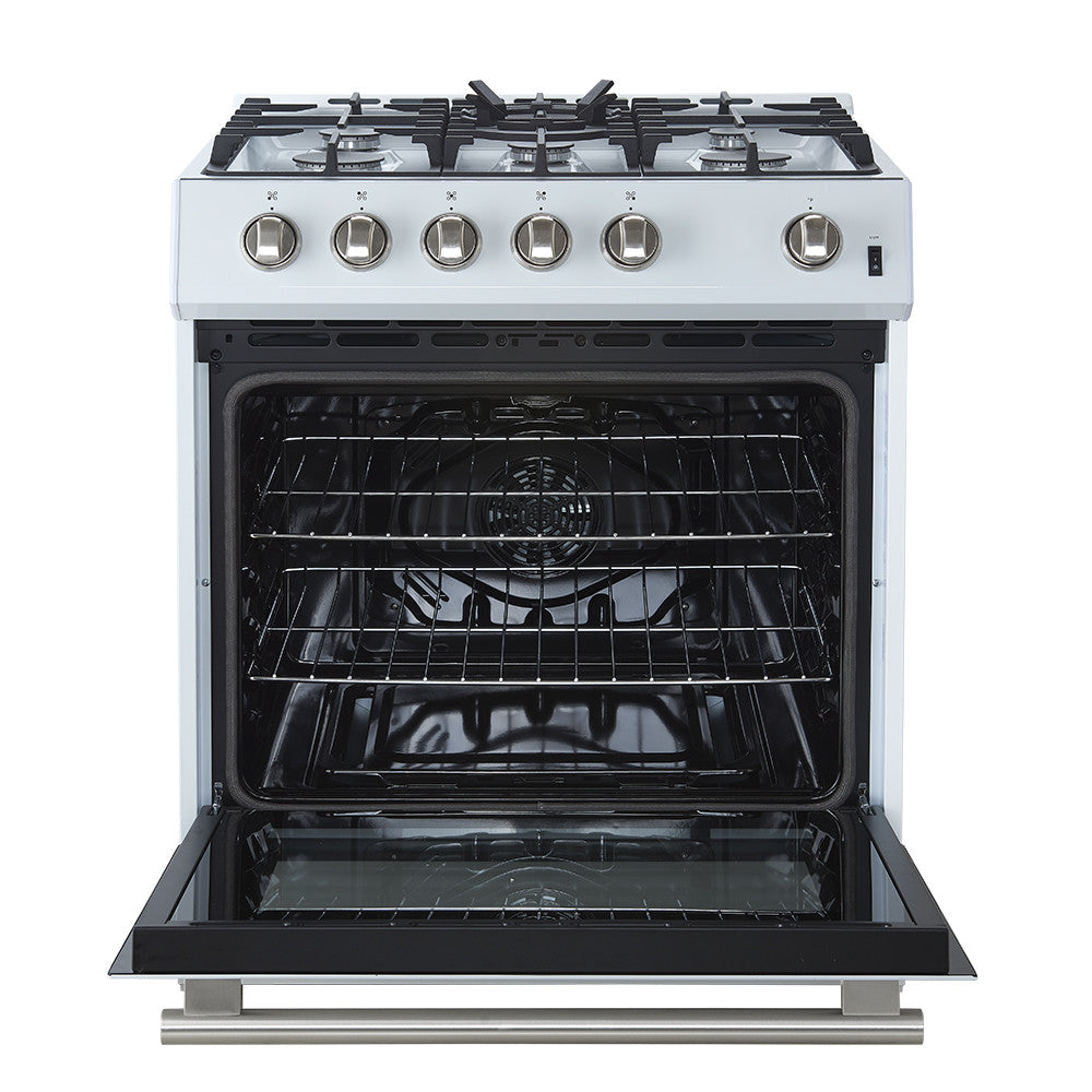 Forno Leonardo 30" White Freestanding Gas Range (5.0 Cu. Ft.) - FFSGS1116-30WHT