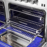 Forno Capriasca 60" Stainless Steel Dual Fuel Double Oven Range with True Convection And Air Fry (8.54 Cu. Ft.) -  FFSGS6187-60