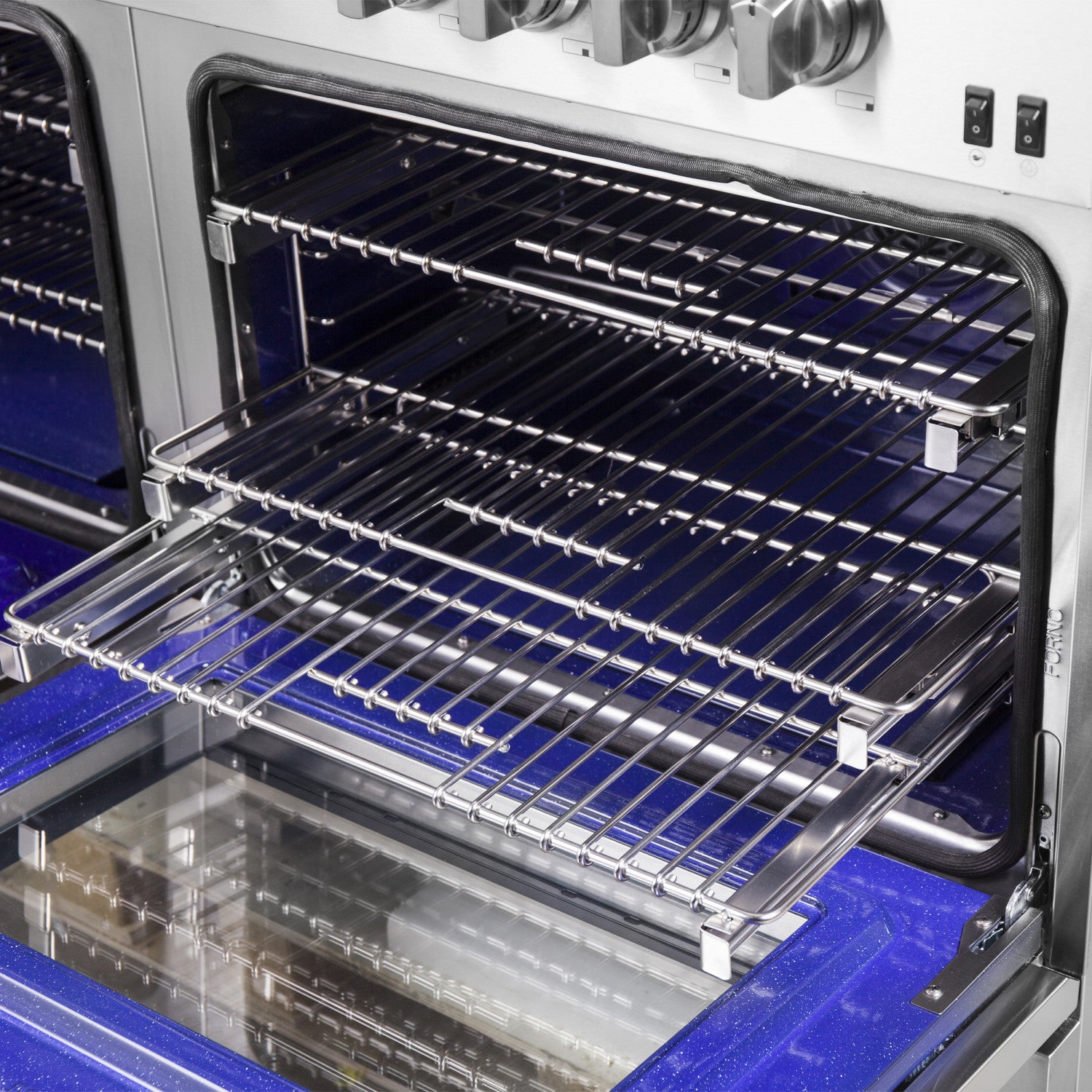 Forno Capriasca 60" Stainless Steel Dual Fuel Double Oven Range with True Convection And Air Fry (8.54 Cu. Ft.) -  FFSGS6187-60