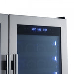 Forno Campania 32" 17.7 Cu.Ft.Stainless Steel 120 Bottle Dual Wine Cooler with Two Beverage Drawers - FWCDR6635-32S