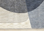 Recycled Polyester Modern Teardrop Area Rug - 8' X 11' - Blue/Grey