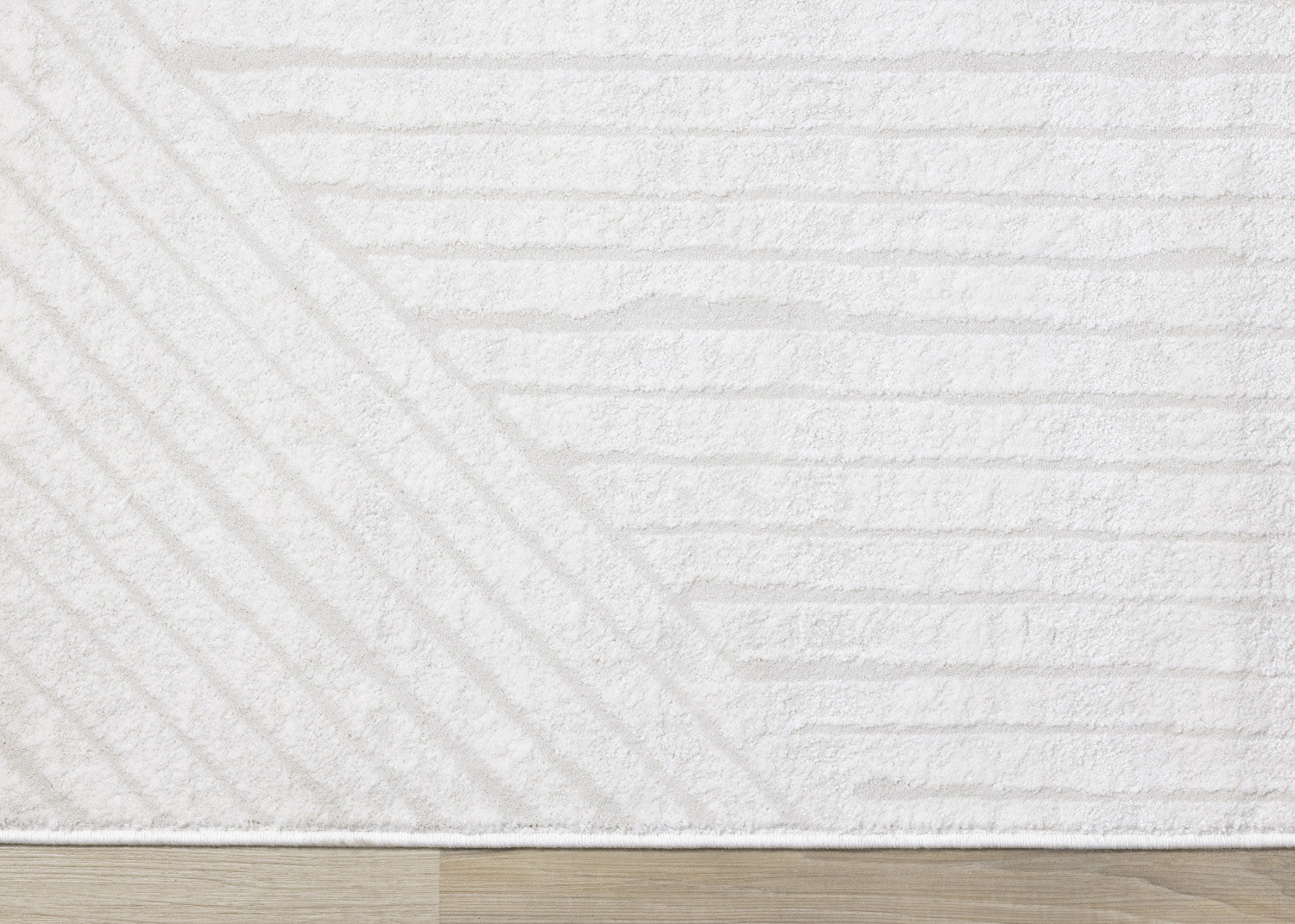 Hillary Modern Lines Area Rug - 5' X 8' - Cream