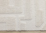 Luxury Plush Textured Shapes Area Rug - 5' X 8' - Cream
