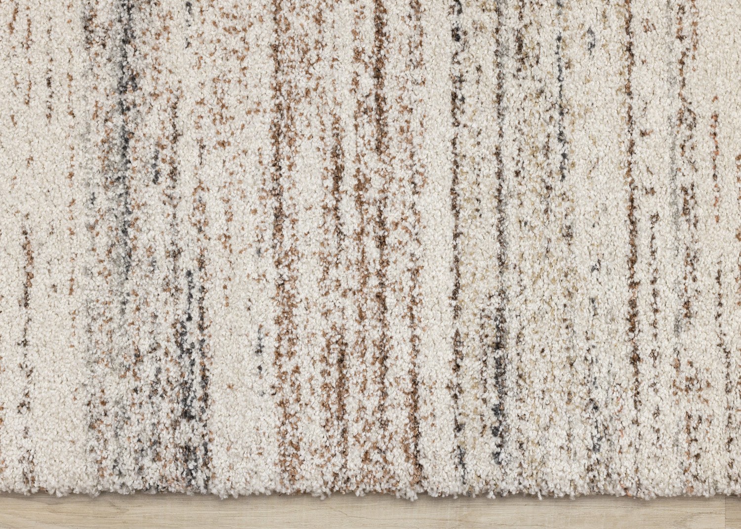 Marquee Soft Contemporary Area Rug - 5' X 8' - Cream/Rust