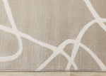 Logan Contemporary Swirls Area Rug - 7' X 10' - Beige/Cream