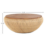 Bayan Wave Coffee Table - Natural