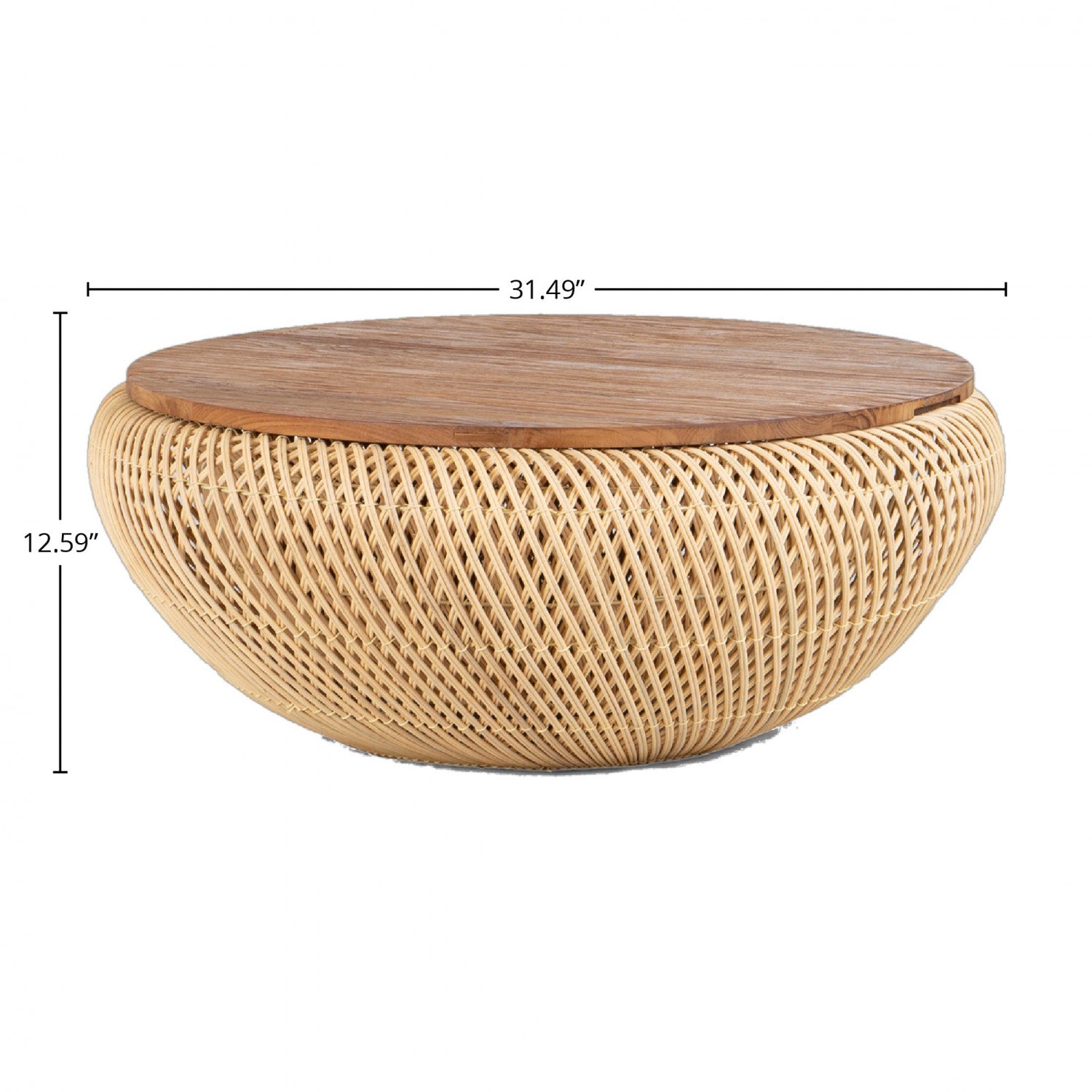 Bayan Wave Coffee Table - Natural
