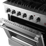 Forno Marco 30" Stainless Steel Dual Fuel Range with True Convection (4.32 Cu. Ft.) - FFSGS6197-30