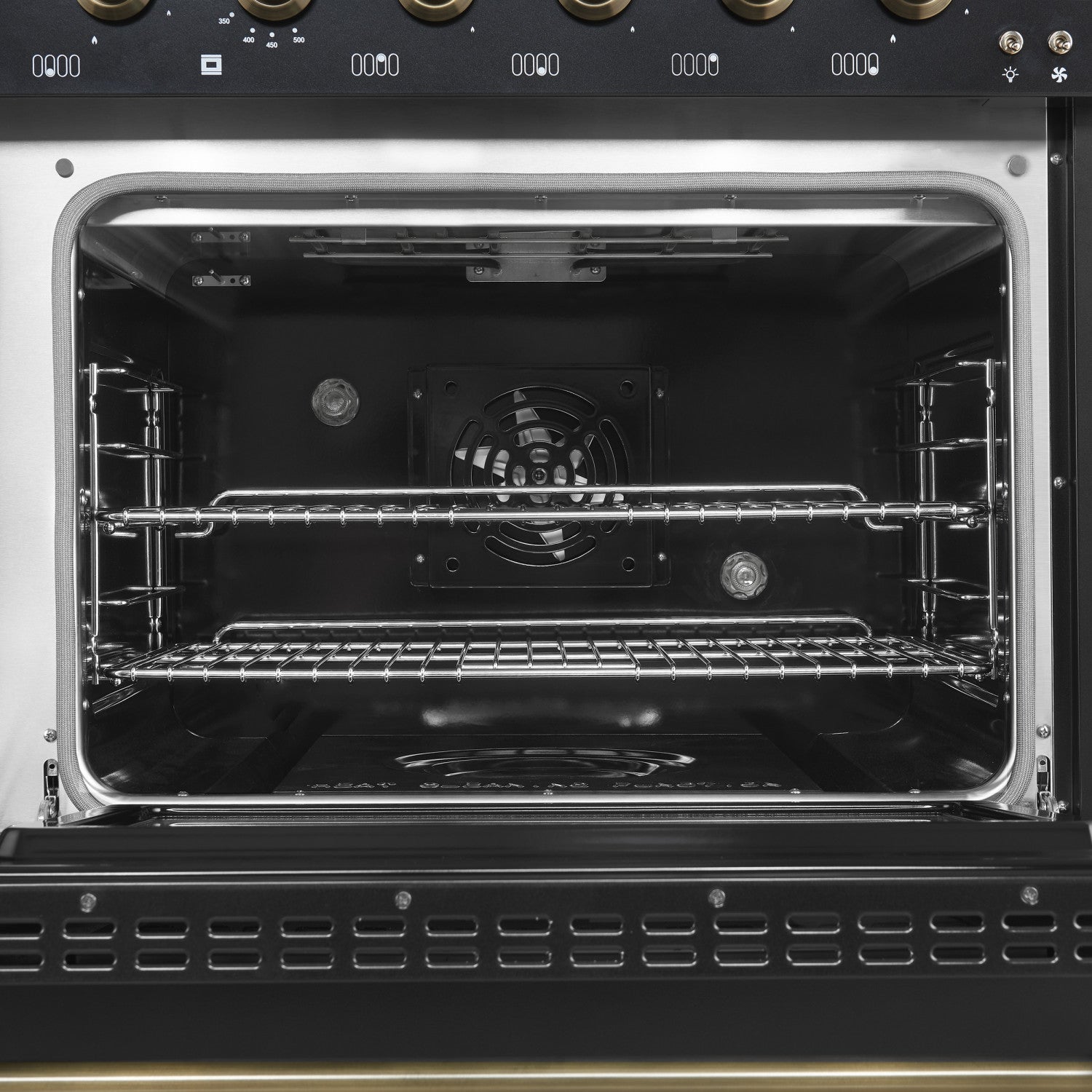 Forno Antico 48" Black Freestanding Dual Fuel Double Oven Range (5.5 Cu. Ft.) - FFSGS6113-48BLK