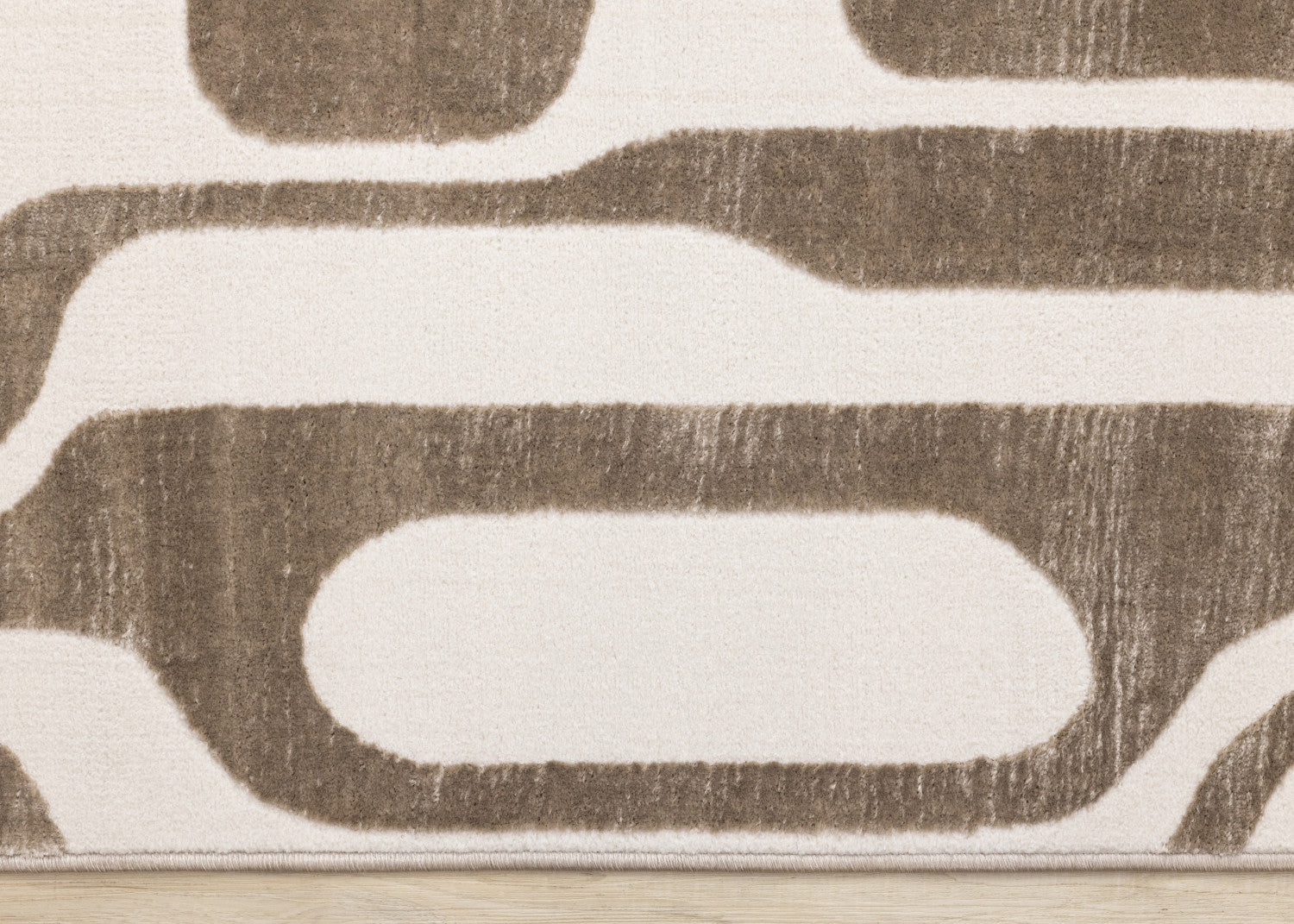 Logan Modern Area Rug - 8' X 11' - Brown/Cream
