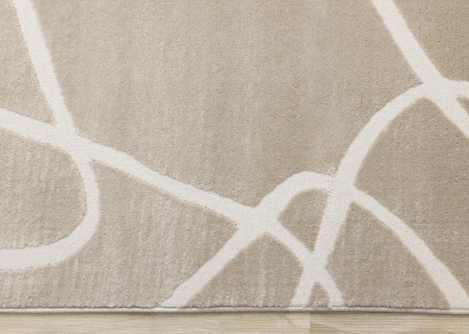 Logan Contemporary Swirls Area Rug - 5' X 8' - Beige/Cream