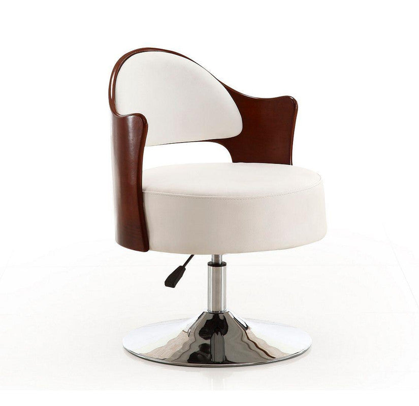 Patna Adjustable Height Swivel Accent Chair - White