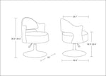 Patna Adjustable Height Swivel Accent Chair - White