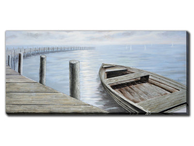 Basin Dock 3D Canvas Wall Art - 32 x 71