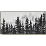 Fogged Forest I Wall Art - White/Black - 57 X 29