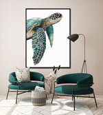 Just Keep Swimming I Wall Art - Green - 37 X 49