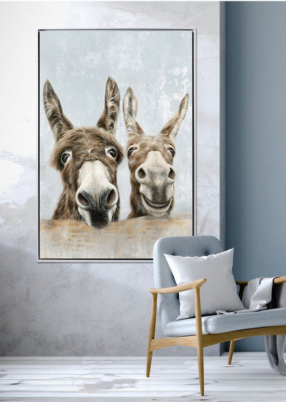 Ed and Eddie Wall Art - Light Brown - 31 X 46