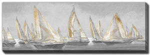 Golden Sails Wall Art - Gold/Grey - 60 X 20