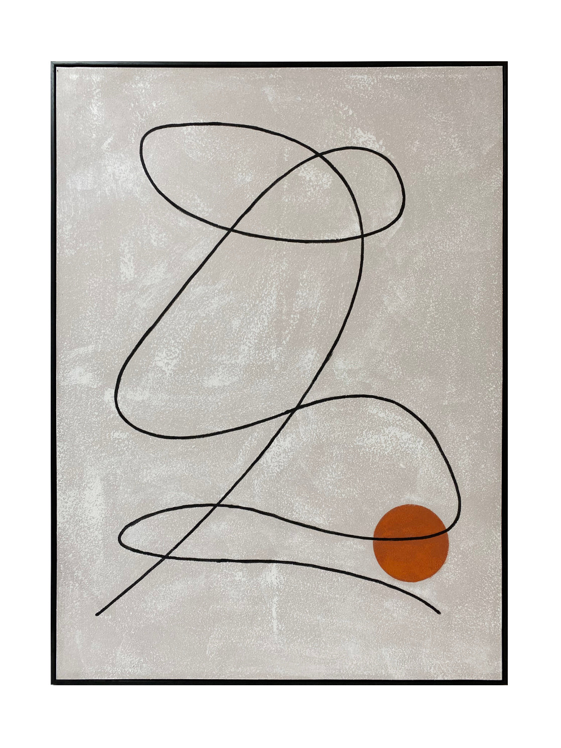In the Abstract Canvas Wall Art - Beige, Orange & Black