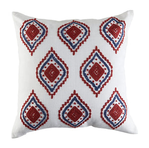 Garden Party Coussin décoratif d’extérieur – rouge, bleu scandinave