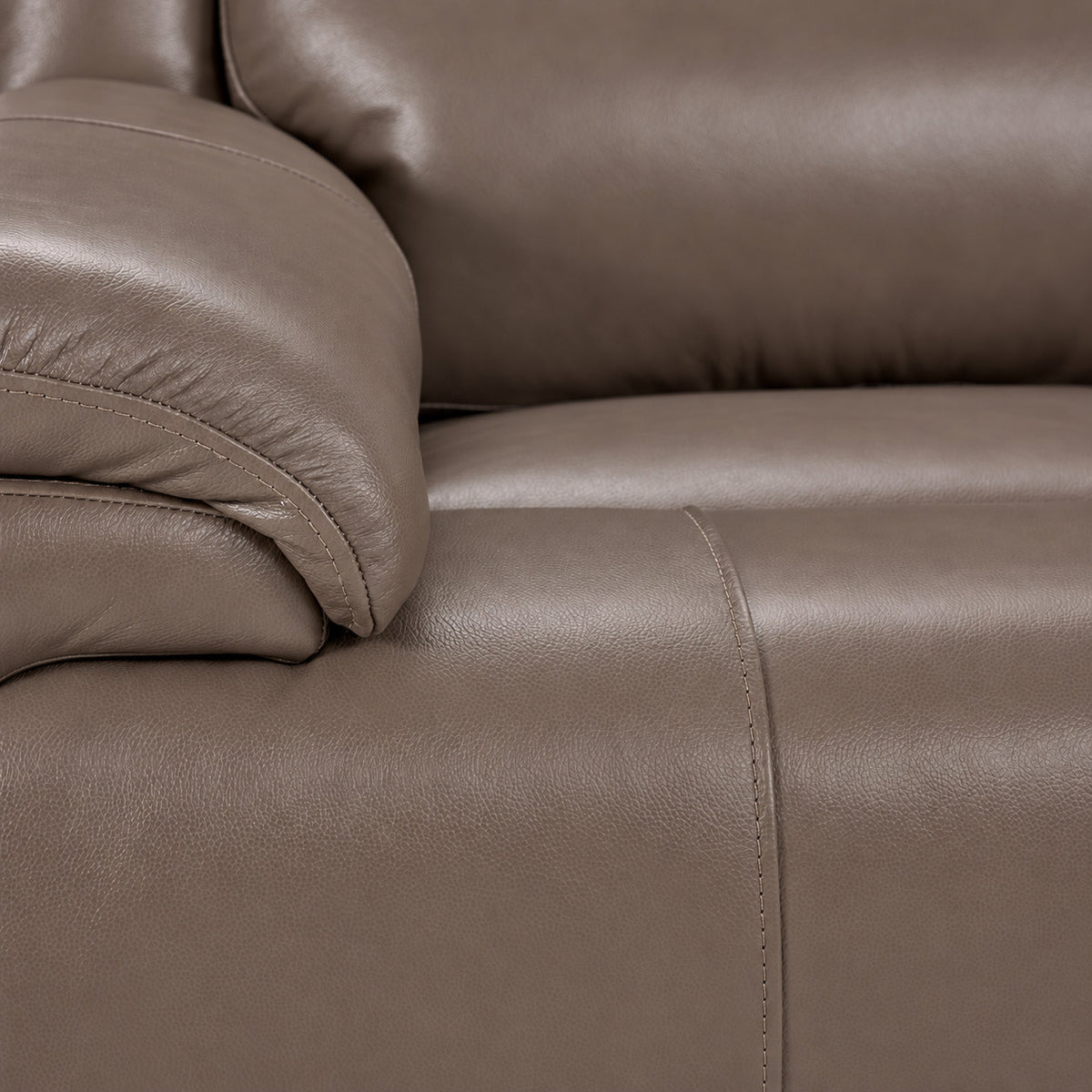 Allie Leather Dual Power Recliner - Mocha