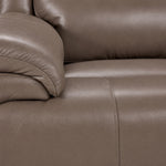 Allie Leather Dual Power Recliner - Mocha