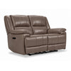 Allie Causeuse inclinable électrique à double inclinaison en cuir – moka