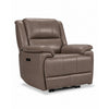 Allie Fauteuil inclinable électrique à double inclinaison en cuir – moka