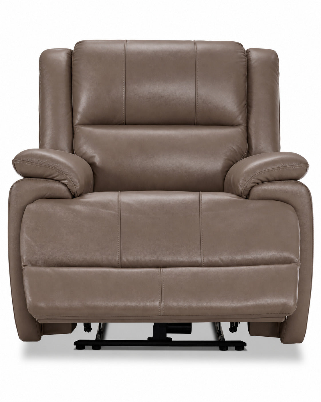 Allie Leather Dual Power Recliner - Mocha
