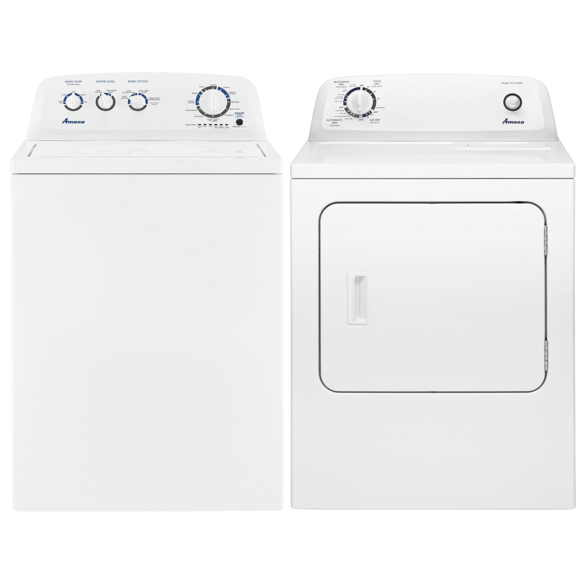Amana White Top Load Washer (4.4 Cu.Ft.) & Amana White Electric Dryer (6.5 Cu. Ft.) - NTW4519JW/YNED4655EW