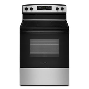 Amana Cuisinière électrique 4,8 pi³ de 30po acier inoxydable – YAER6203MSS