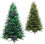 Silvan 7ft Forest Green Pine LED Pre-lit Christmas Tree - Warm White/Multi-coloured