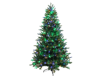 Silvan 6ft Forest Green Pine LED Pre-lit Christmas Tree - Warm White/Multi-coloured