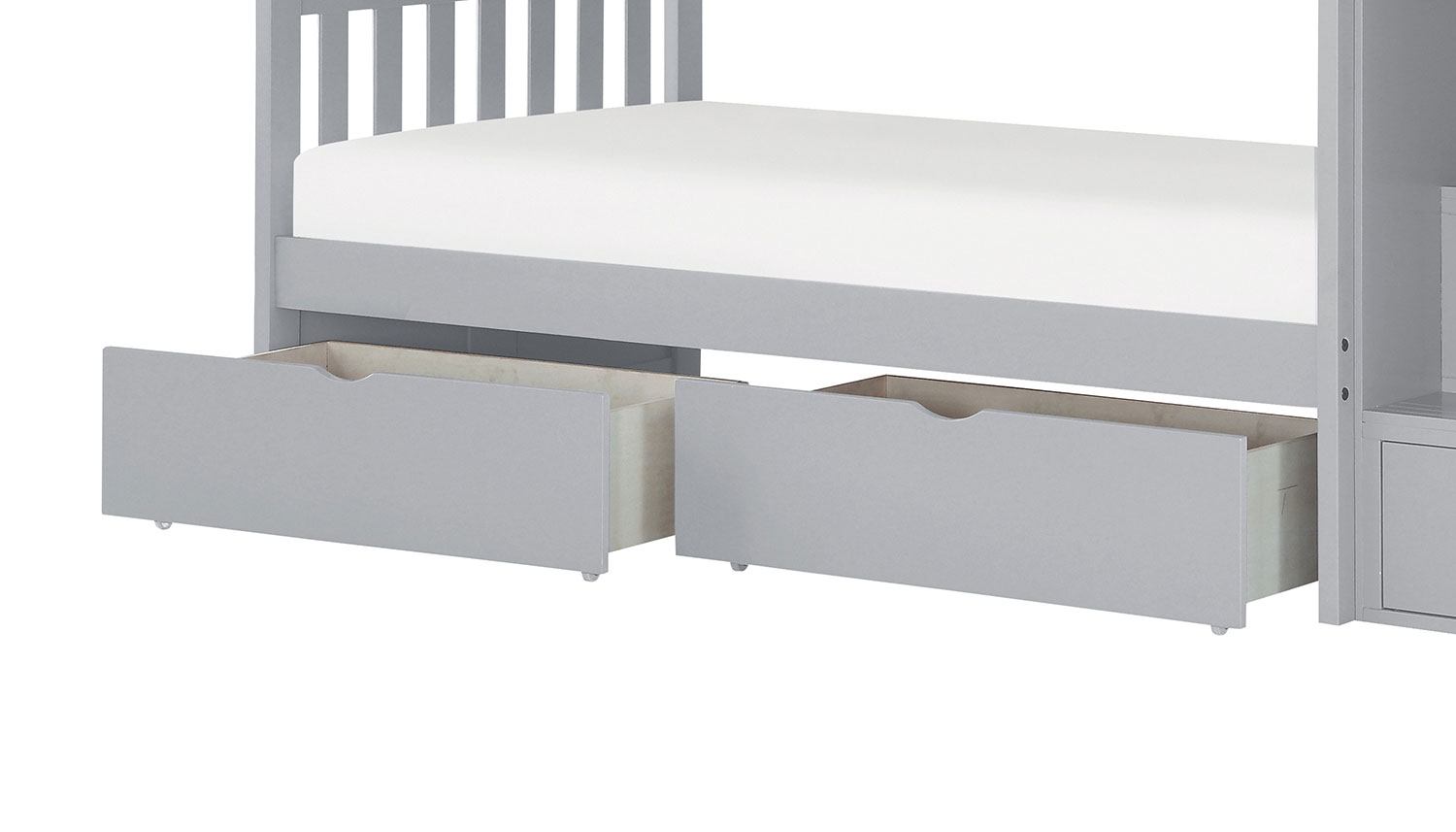 Noelle Bunk Bed Pair of Storage Drawers- Grey