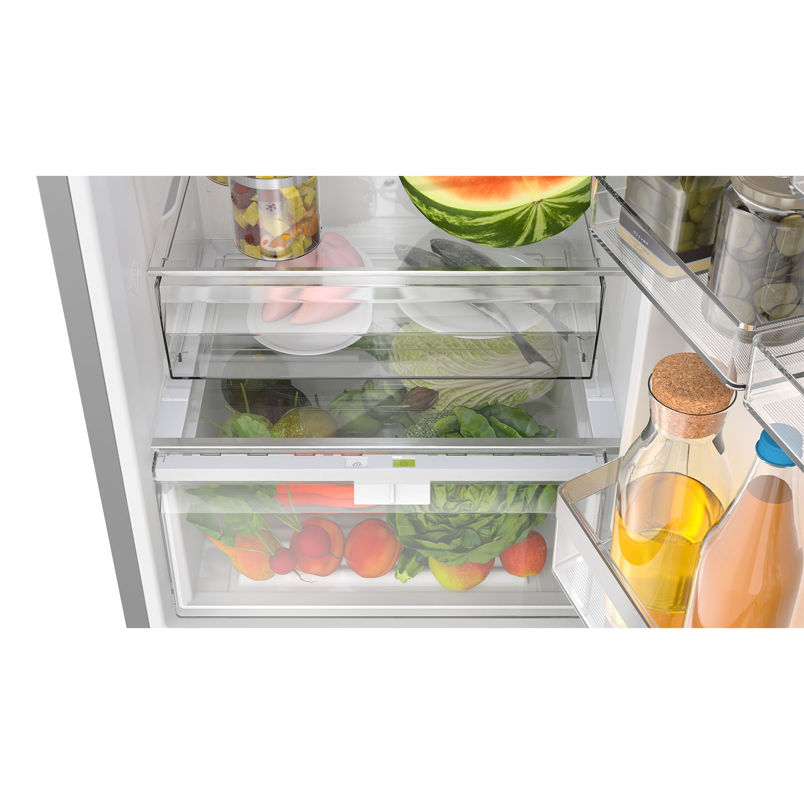 Bosch 24" 12.8 Cu. Ft. Stainless Steel Smart Counter-Depth Bottom-Freezer Refrigerator with Home Connect  - B24CB50ESS