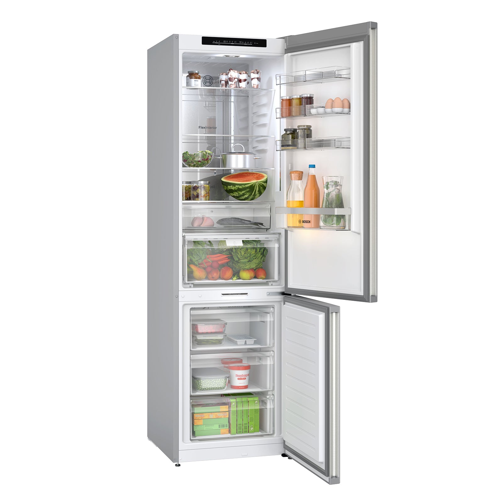 Bosch 24" 12.8 Cu. Ft. Stainless Steel Smart Counter-Depth Bottom-Freezer Refrigerator with Home Connect  - B24CB50ESS