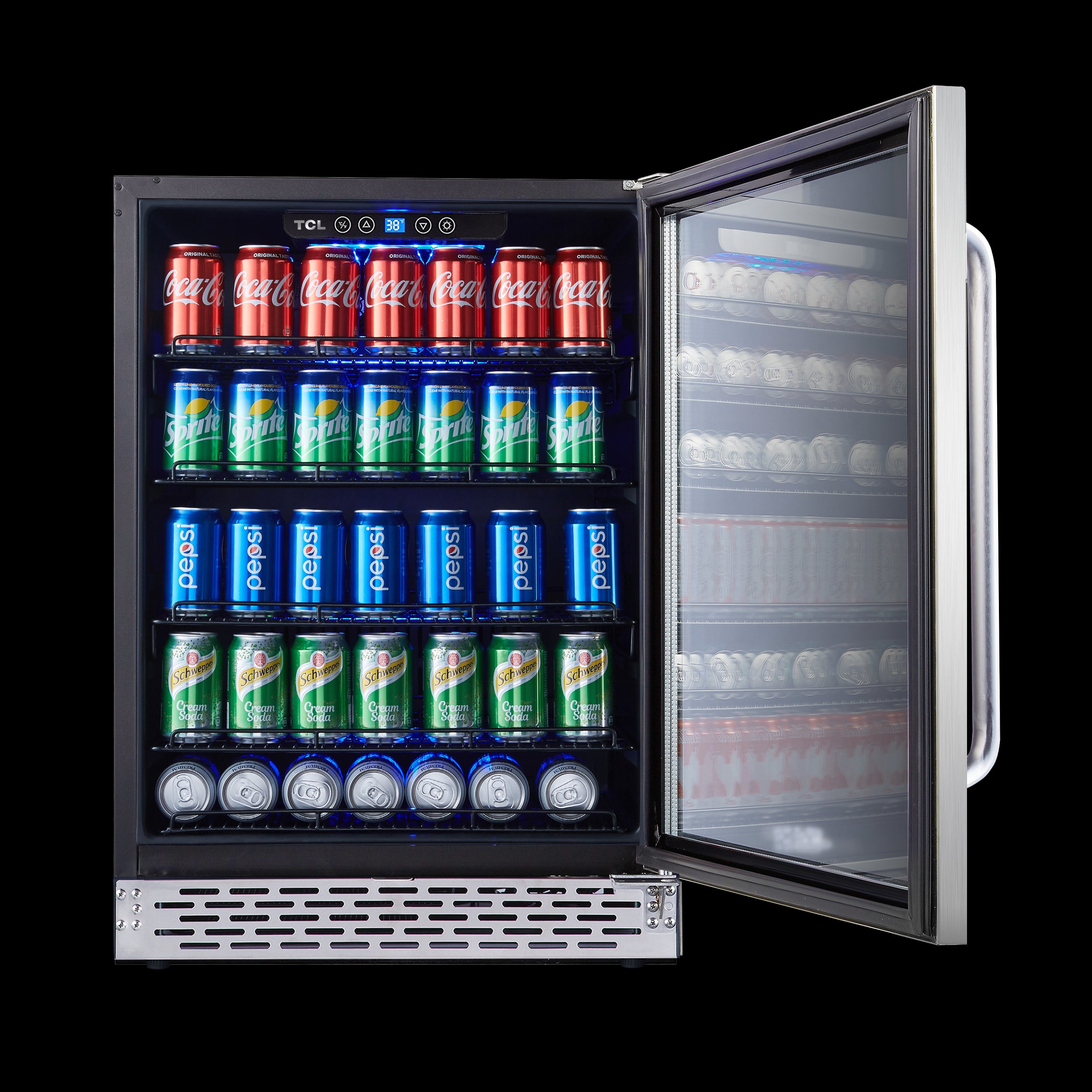 TCL Stainless Steel 161-Can Beverage Chiller - B521F