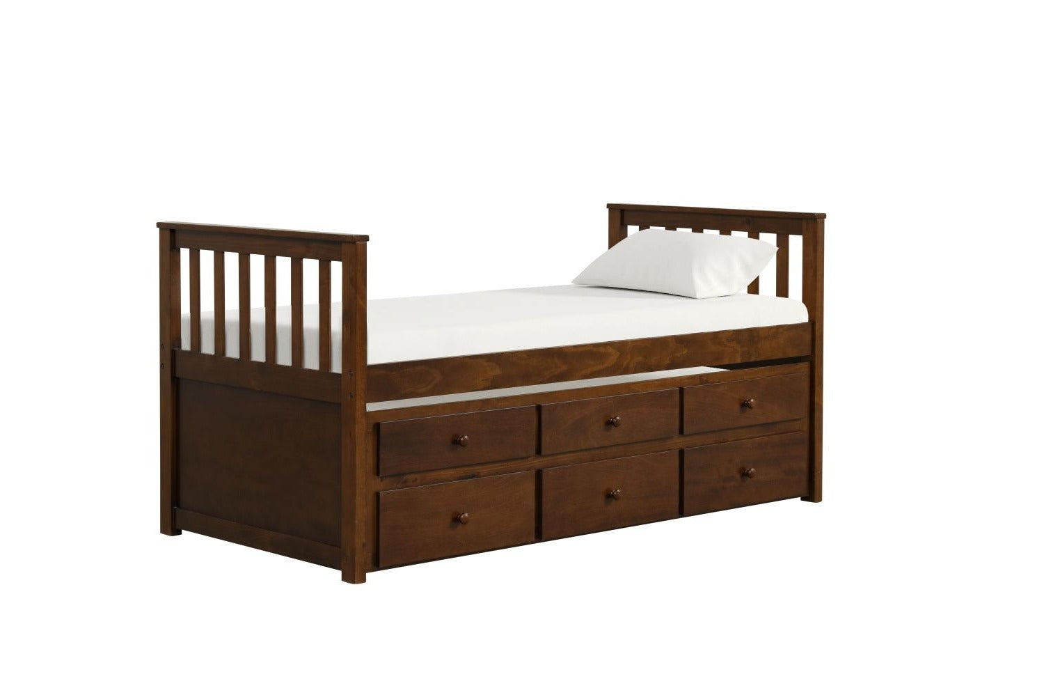 Trudy 5-Piece Twin Captain Bedroom Package with Trundle - Espresso