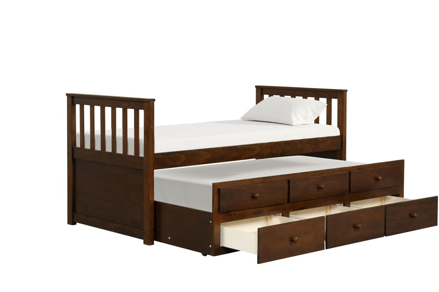 Trudy 5-Piece Twin Captain Bedroom Package with Trundle - Espresso