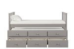 Trudy 3-Piece Twin Captain Bed with Trundle - Grey