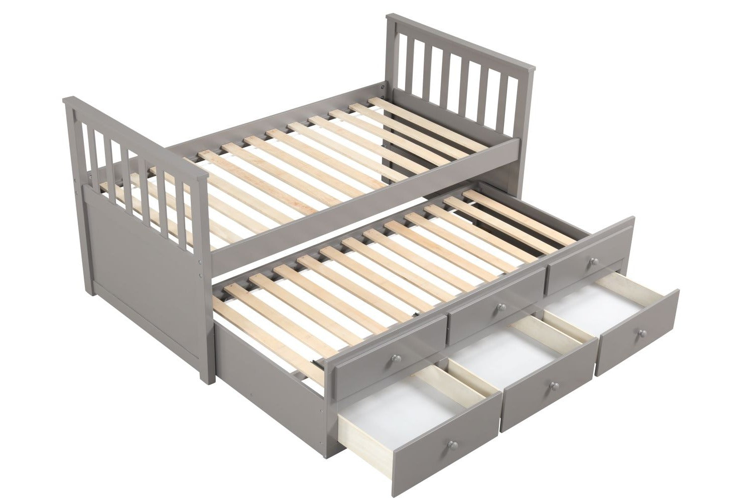 Trudy 5-Piece Twin Captain Bedroom Package with Trundle - Grey
