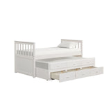 Trudy 6-Piece Twin Captain Bedroom Package with Trundle - White