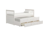 Trudy 6-Piece Twin Captain Bedroom Package with Trundle - White
