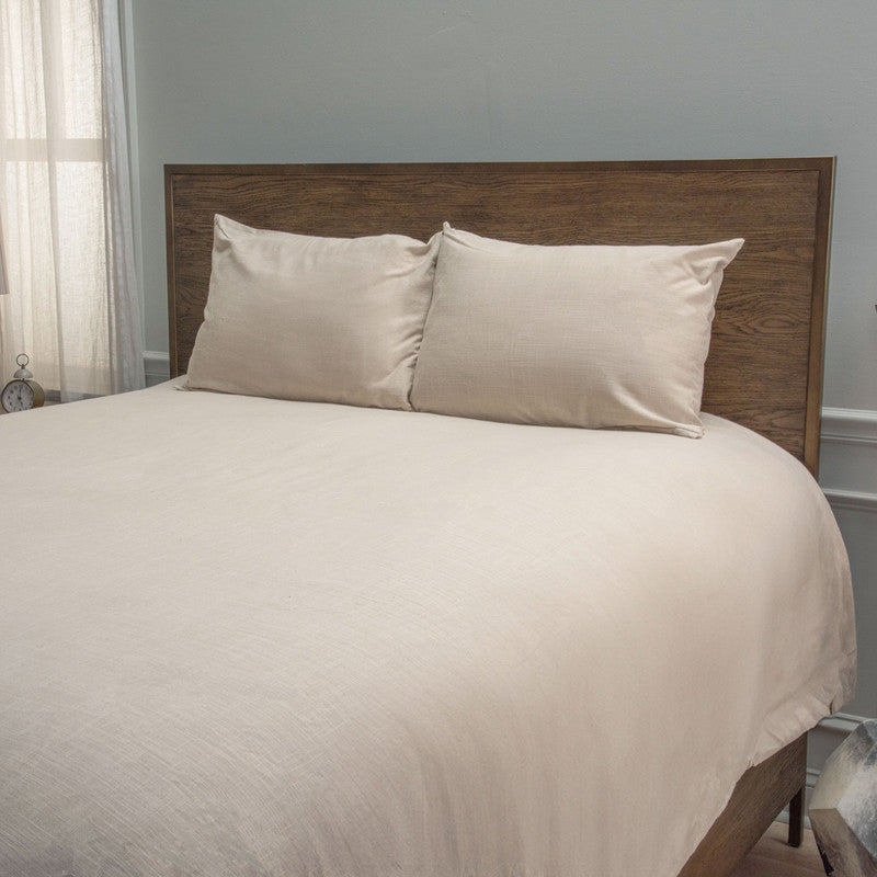 Aubrac Cotton King Comforter Set with 2 King Pillows - Natural