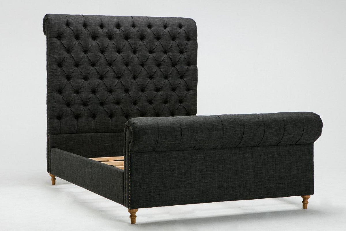 Tongeren Queen Bed - Charcoal